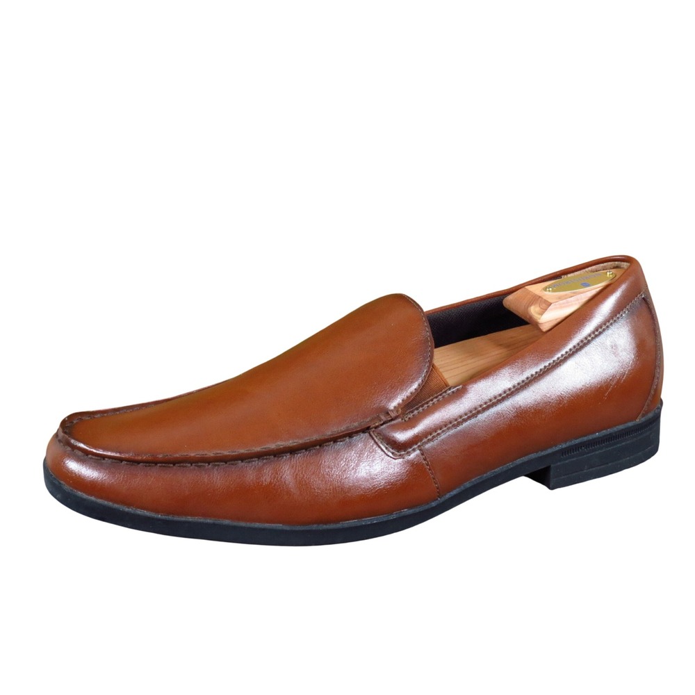 George MNGE28AM011 Mens Loafer Size 13 Dress Work Shoes Brown Synthetic Leather